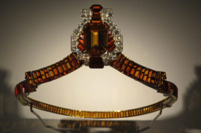 Cartier Tiara 1932: baguette-cut diamonds and emerald-cut citrines