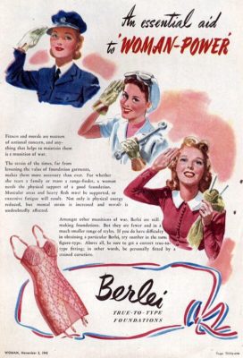 Underwear Essentials blog. 1942 advert for a Berlei girdle.