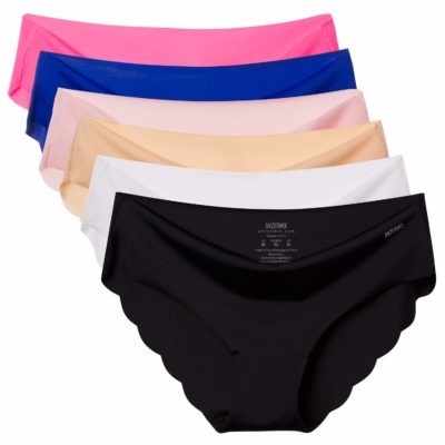 Underwear Essentials blog. Image shows 6 pairs of laser cut panties.
