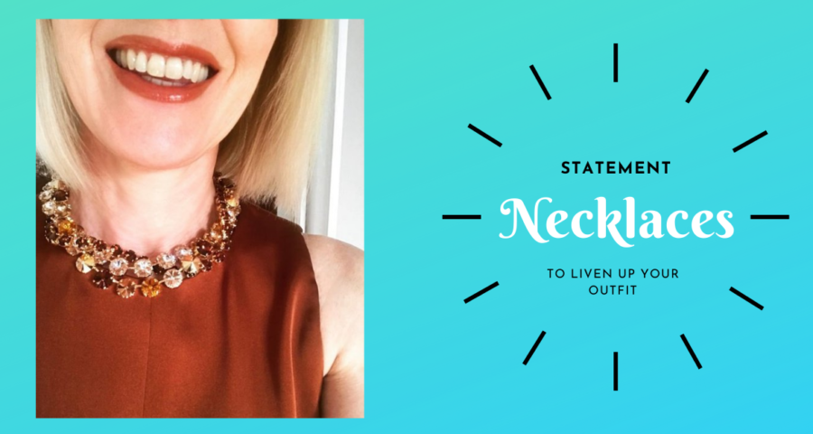 Ann Vodicka, Sydney stylist, wears three statement necklaces.