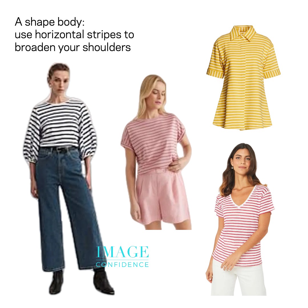 Four striped tops in various colour combinations.