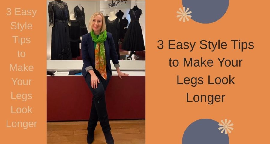 Leg-lengthening style ideas using shoes, stockings, and clothes.